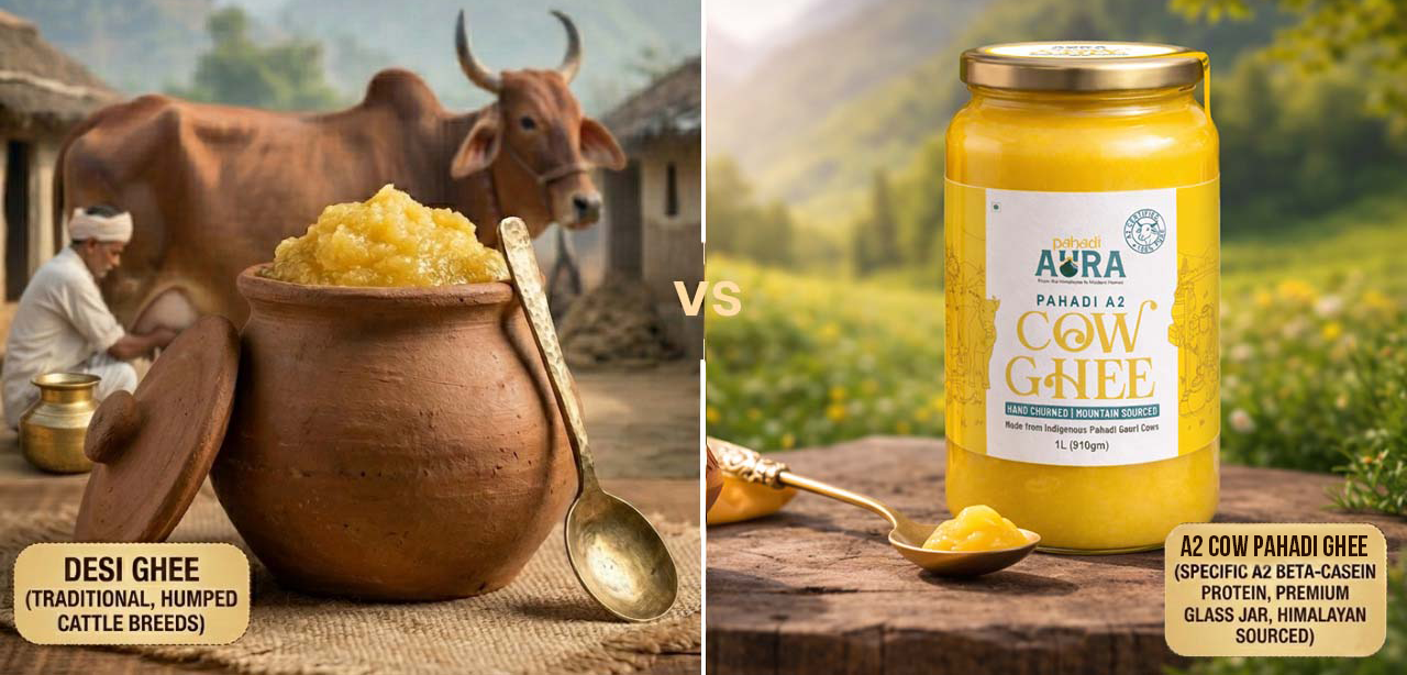 What is difference between desi cow ghee and A2 cow ghee?