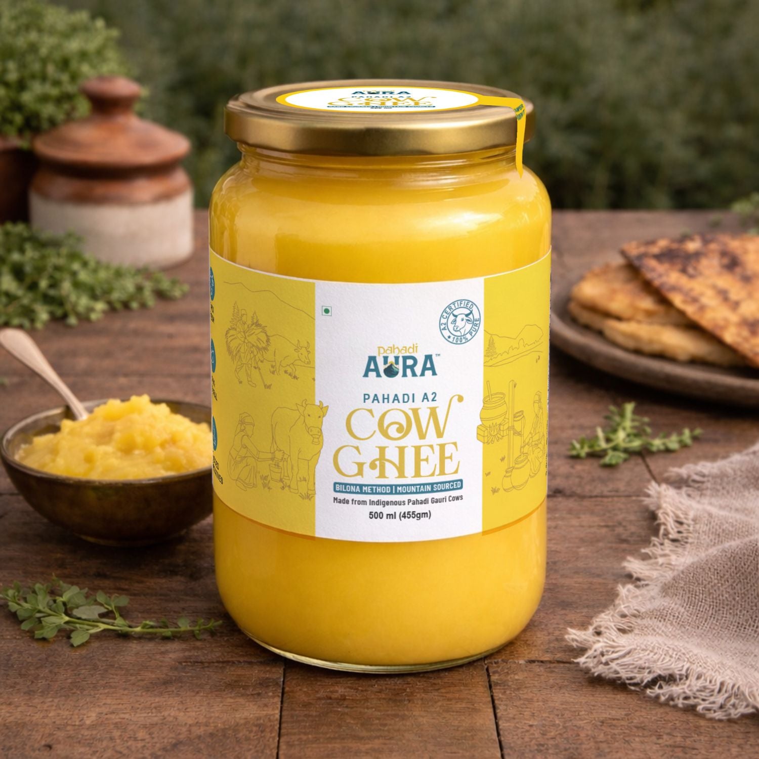 Pahadi A2 Cow Ghee - 500 ML